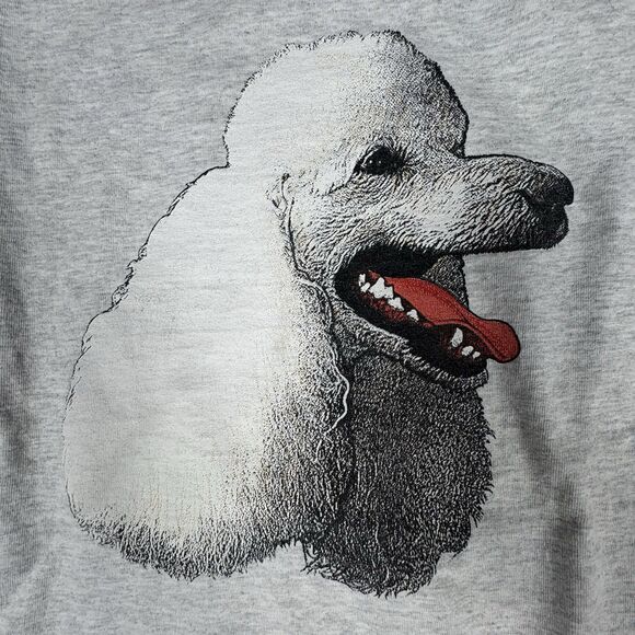 Funny Poodle Graphic T-Shirt XL Dog Lover Retro Gildan 90s Y2K Style USA - Picture 1 of 6